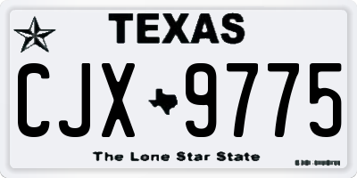 TX license plate CJX9775