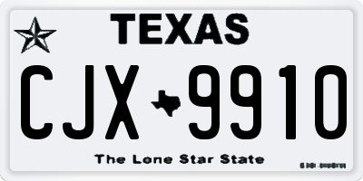 TX license plate CJX9910