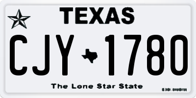 TX license plate CJY1780