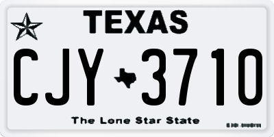 TX license plate CJY3710