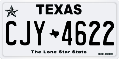 TX license plate CJY4622