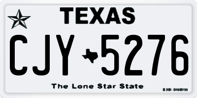 TX license plate CJY5276
