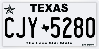 TX license plate CJY5280