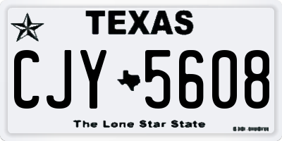 TX license plate CJY5608