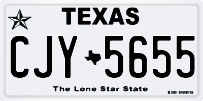 TX license plate CJY5655