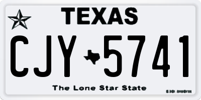 TX license plate CJY5741