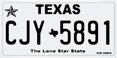 TX license plate CJY5891