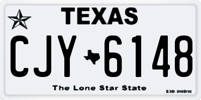 TX license plate CJY6148