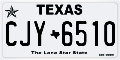 TX license plate CJY6510