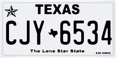TX license plate CJY6534
