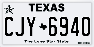 TX license plate CJY6940