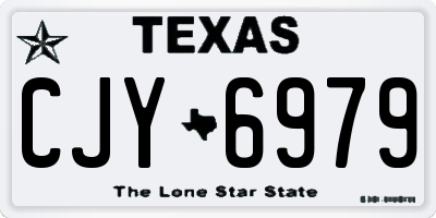 TX license plate CJY6979