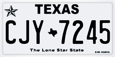 TX license plate CJY7245