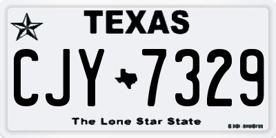 TX license plate CJY7329