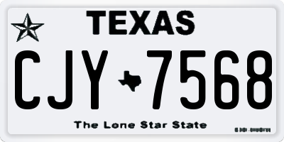 TX license plate CJY7568