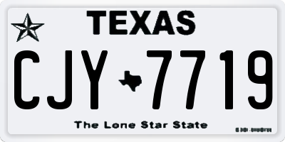 TX license plate CJY7719