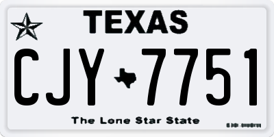 TX license plate CJY7751
