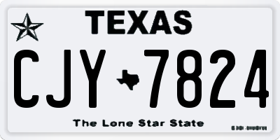 TX license plate CJY7824