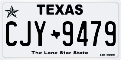 TX license plate CJY9479