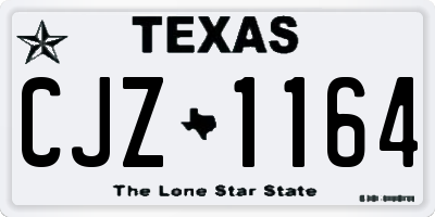 TX license plate CJZ1164