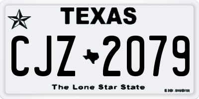 TX license plate CJZ2079