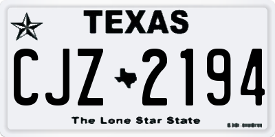 TX license plate CJZ2194