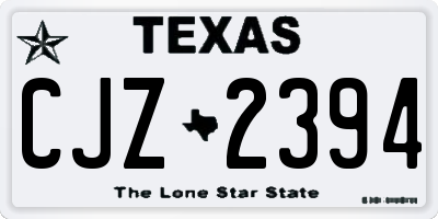 TX license plate CJZ2394