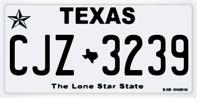 TX license plate CJZ3239
