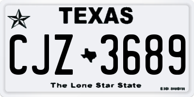TX license plate CJZ3689