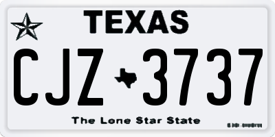 TX license plate CJZ3737