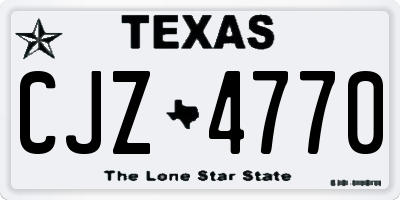 TX license plate CJZ4770