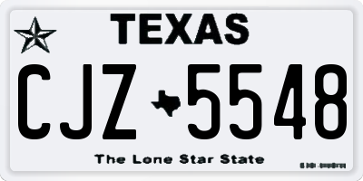 TX license plate CJZ5548