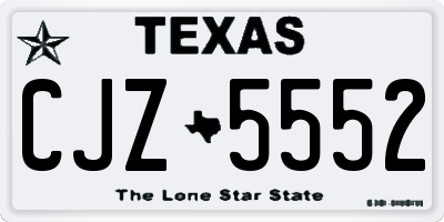 TX license plate CJZ5552