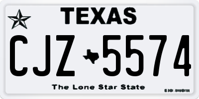 TX license plate CJZ5574