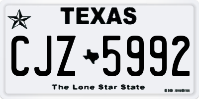 TX license plate CJZ5992