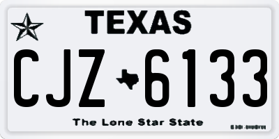 TX license plate CJZ6133
