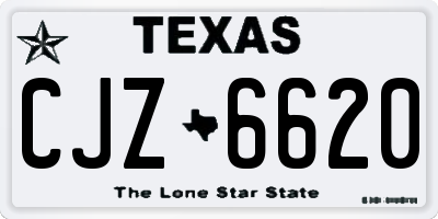 TX license plate CJZ6620