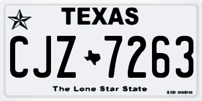 TX license plate CJZ7263