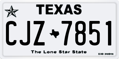 TX license plate CJZ7851