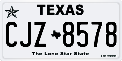 TX license plate CJZ8578