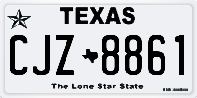 TX license plate CJZ8861