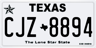 TX license plate CJZ8894