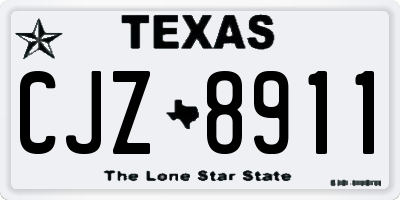 TX license plate CJZ8911