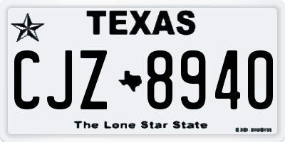 TX license plate CJZ8940