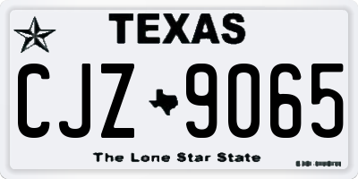 TX license plate CJZ9065