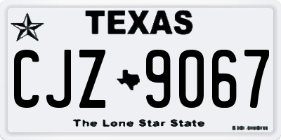 TX license plate CJZ9067