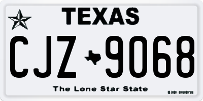 TX license plate CJZ9068
