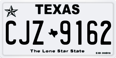 TX license plate CJZ9162