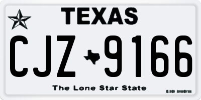 TX license plate CJZ9166