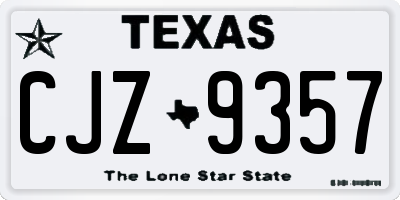 TX license plate CJZ9357